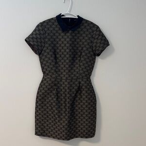 Chic Green/Navy/Pink Mini Dress